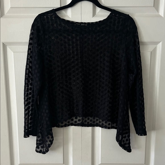 Kozan Sheer Polka Dot Mesh Top Size M - Picture 1 of 5